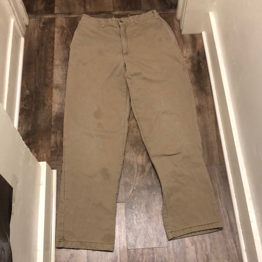 Men’s 33x34 LL Bean vintage double L flannel lined khakis
